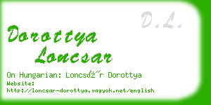 dorottya loncsar business card